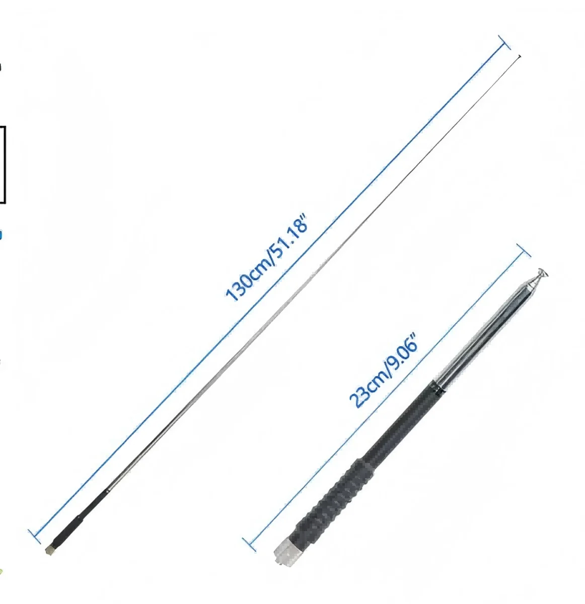 Abbree AR-1106 Antena VHF telescópica SMA hembra/macho walkie talkie - imagen 2