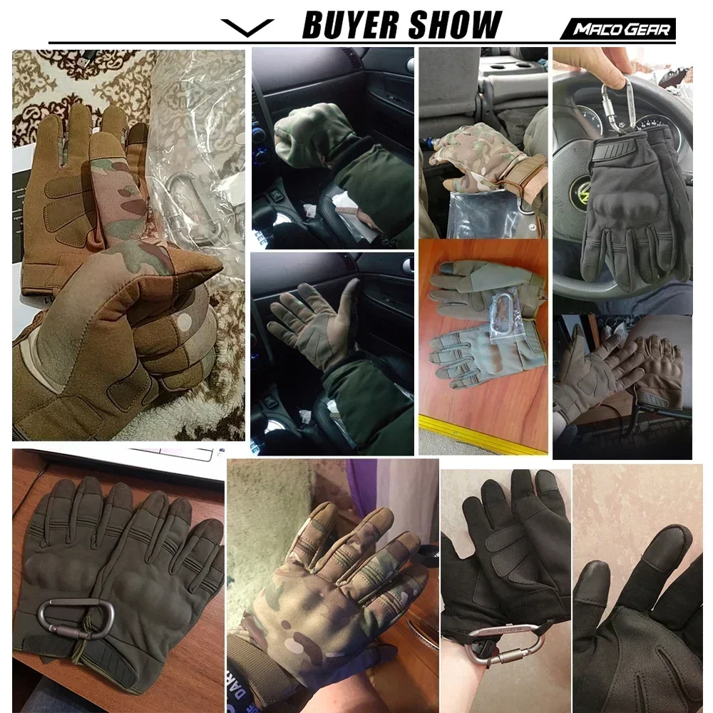 Equipo de ciclismo táctico para hombre, guantes de pantalla táctil, manoplas de dedo completo, esquí, Moto, pesca, guante de trabajo antideslizante - imagen 3