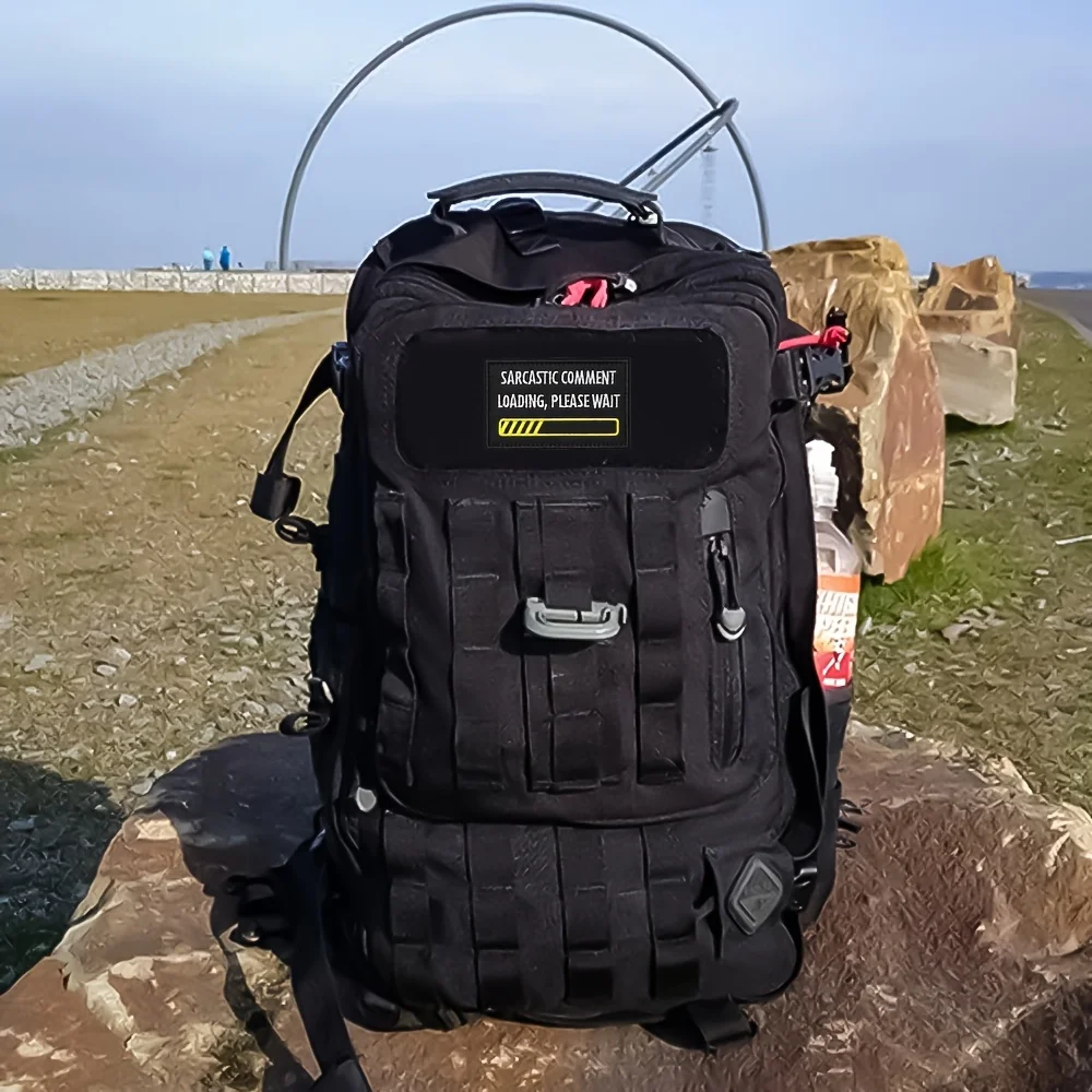 CARAMIENTO DEL COMMENTE SARCÁSTICO Meme divertido Parche de velcros bordado Cierre de gancho y bucle - Insignia de moral táctica para mochila Molle - imagen 4