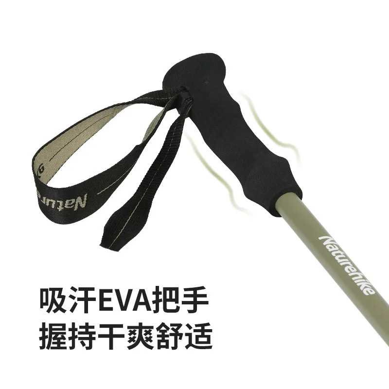 Palo de trekking telescópico con cerradura externa de fibra de carbono 3K, bastón ultraligero para senderismo al aire libre - imagen 4