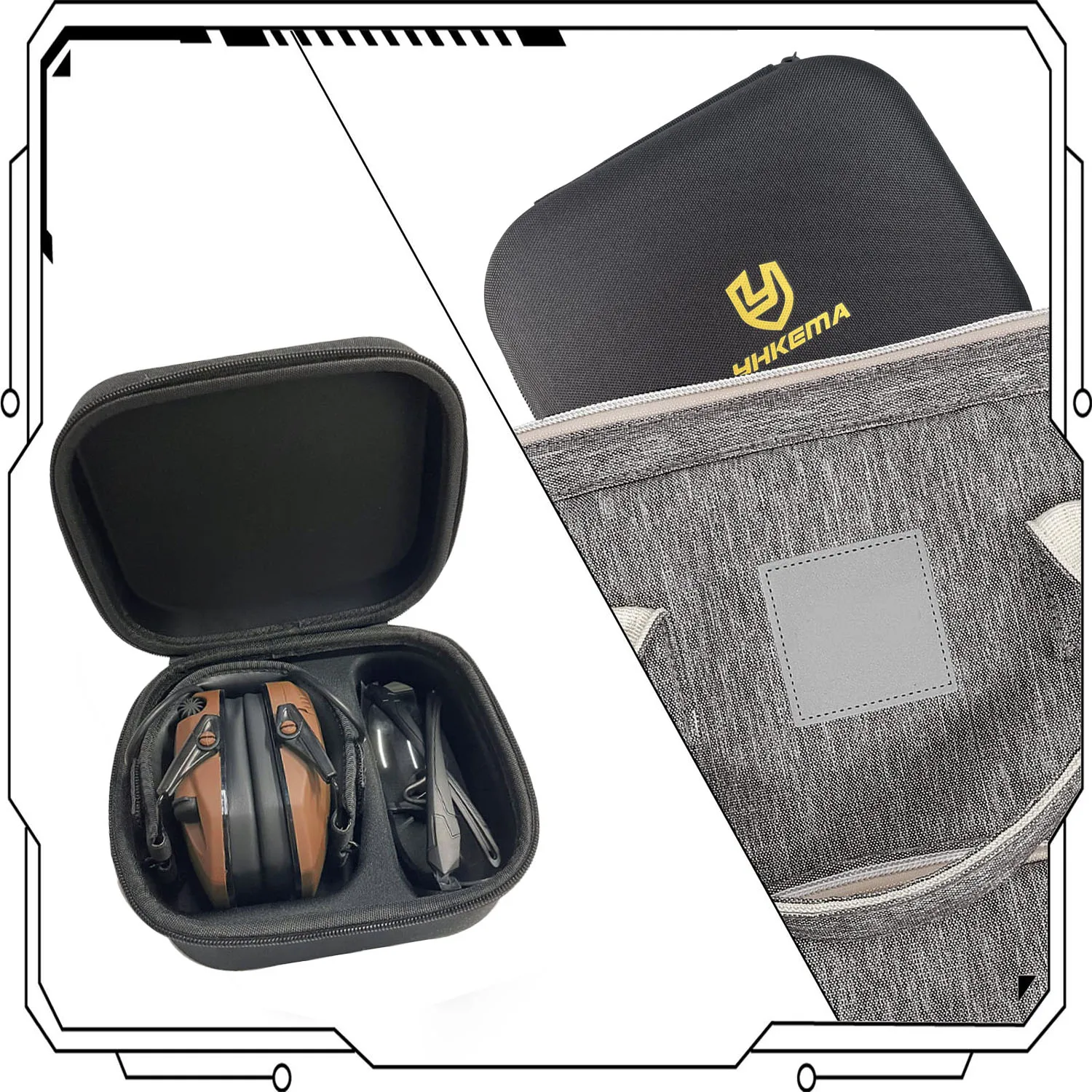 Bolsa para orejeras para la serie YHKEMA/Howard Leight/Walkers, colección de auriculares, bolsa impermeable antipolvo, protección auditiva - imagen 5