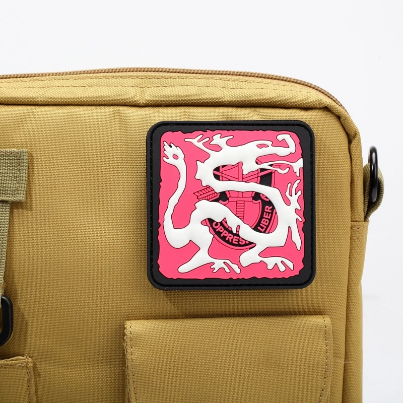 Parches de gancho y bucle de dragón, tácticas Ronin, insignia de moral de PVC, mochila, decoración de ropa, parche adhesivo noctilucente diy - imagen 5