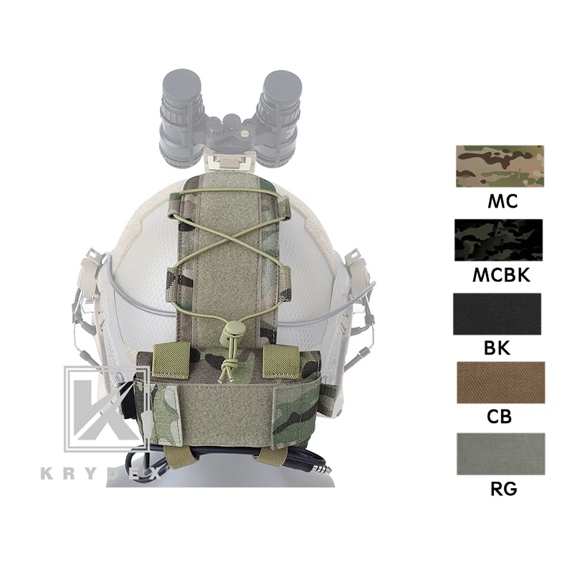 KRYDEX-Bolsa de batería táctica MK1 para casco de combate, sistema de retención de almacenamiento de accesorios, GPNVG-18 de contrapeso - imagen 2