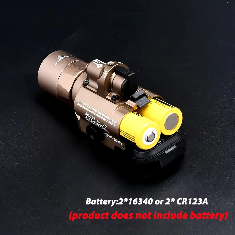 WADSN Airsoft X400 Ultra linterna X400U punto rojo verde mira láser caza Scout lámpara 510 lúmenes luz de alta potencia ajuste riel de 20MM - imagen 4