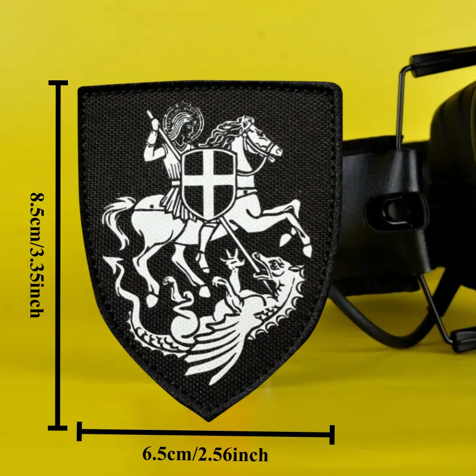Parche de insignia de moral de Arcángel Michael, brazalete impreso, parche de gancho y bucle militar táctico, pegatinas para mochila - imagen 2