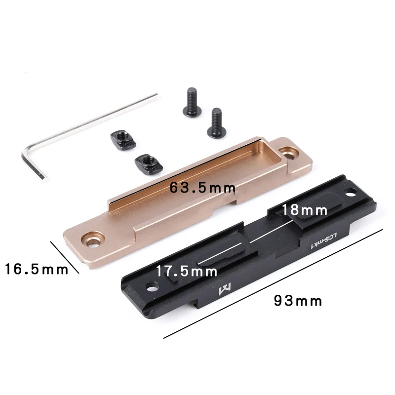 Accesorios tácticos con interruptor remoto, ranura de montaje para linterna SF, M300, M600, PEQ, DBAL-A2, M-LOK, Keymod, Panel de bolsillo para riel de caza - imagen 5