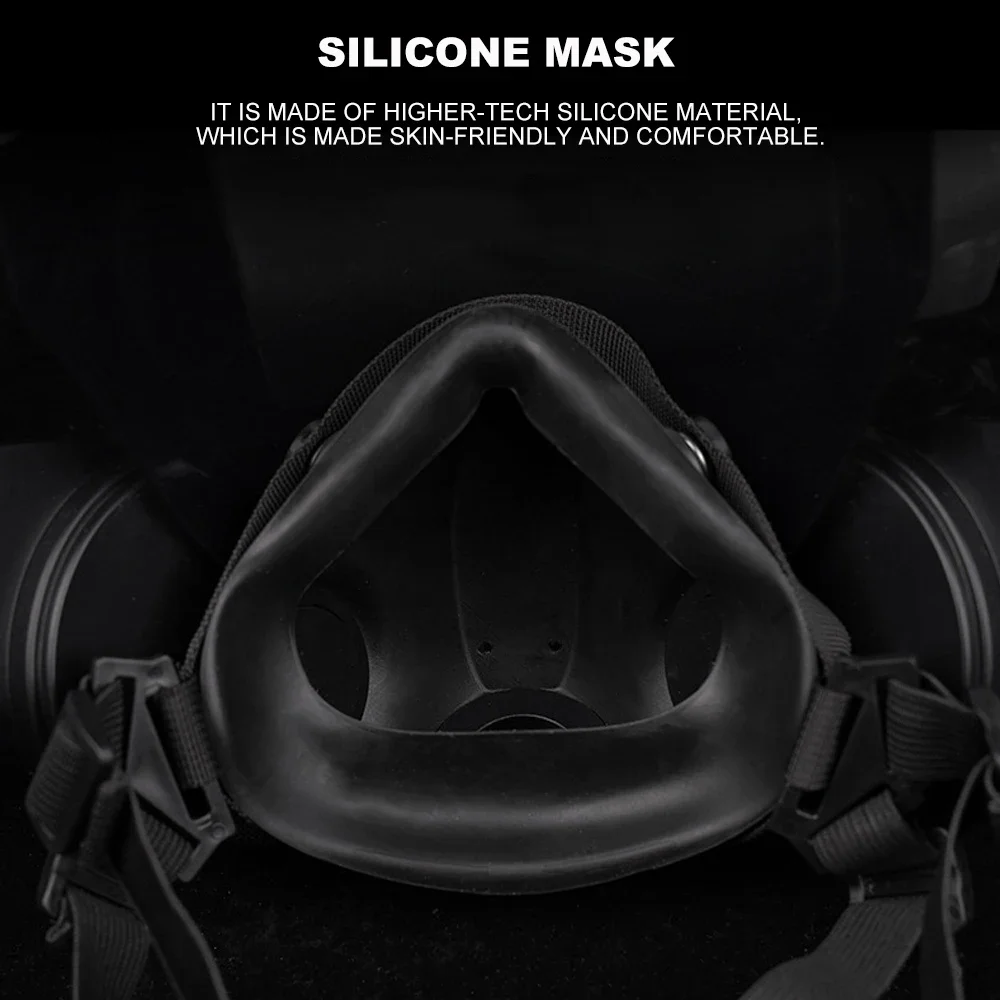 Máscara de Halloween estilo Cyberpunk, máscaras de fiesta de Cosplay de cara completa, utilería, lentes desmontables, protección táctica, Paintball, Airsoft - imagen 3