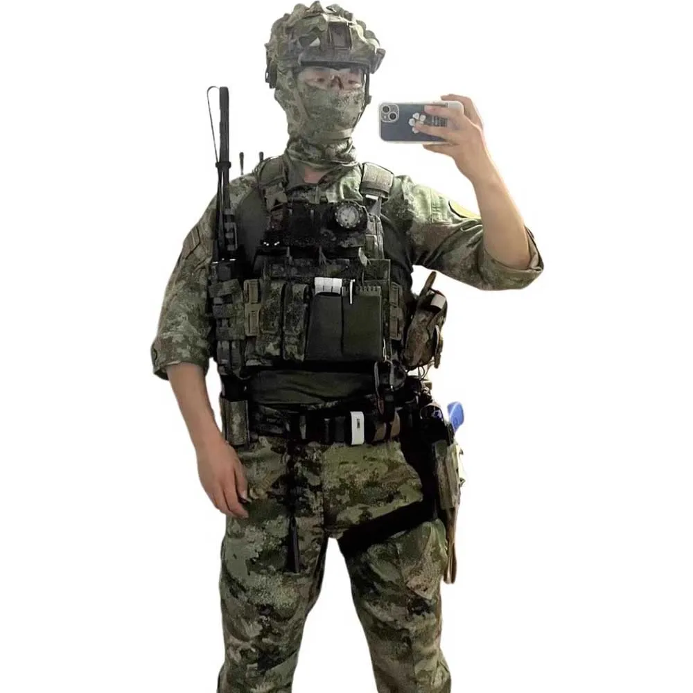 Equipo táctico de Color personalizado, cubierta de casco rápido de camuflaje 3D DIY, nieve/Flecktarn/estampado de tigre/mamuflaje EMS - imagen 2