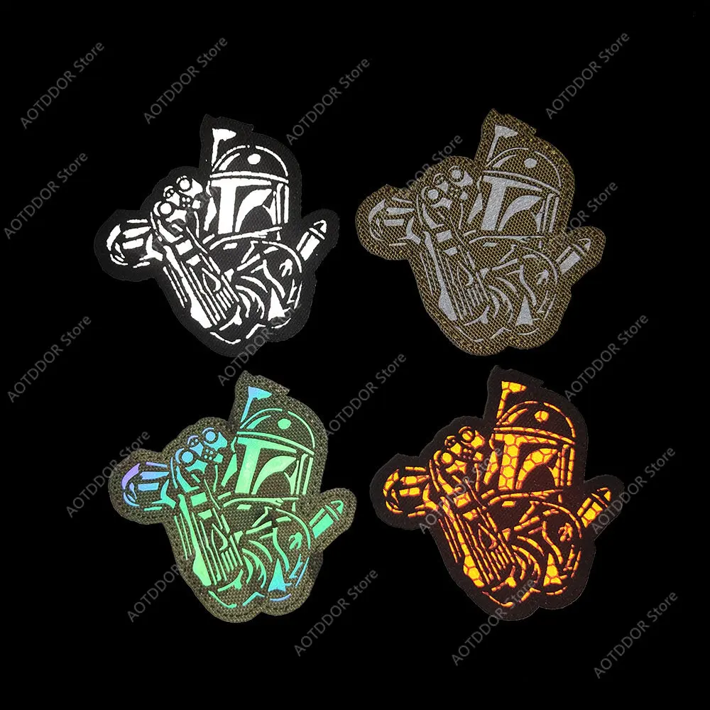 Brazalete luminoso Imperio Galáctico Orden Jedi insignia táctica reflectante pegatina mágica planeta mochila bordado insignia costura DIY - imagen 5