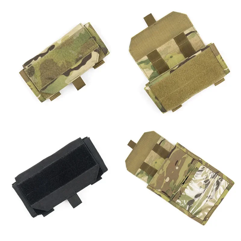 Chaleco táctico tipo Molle, bolsa plegable, bolsa Molle, bolsa de mapa para almacenamiento colgante en el pecho