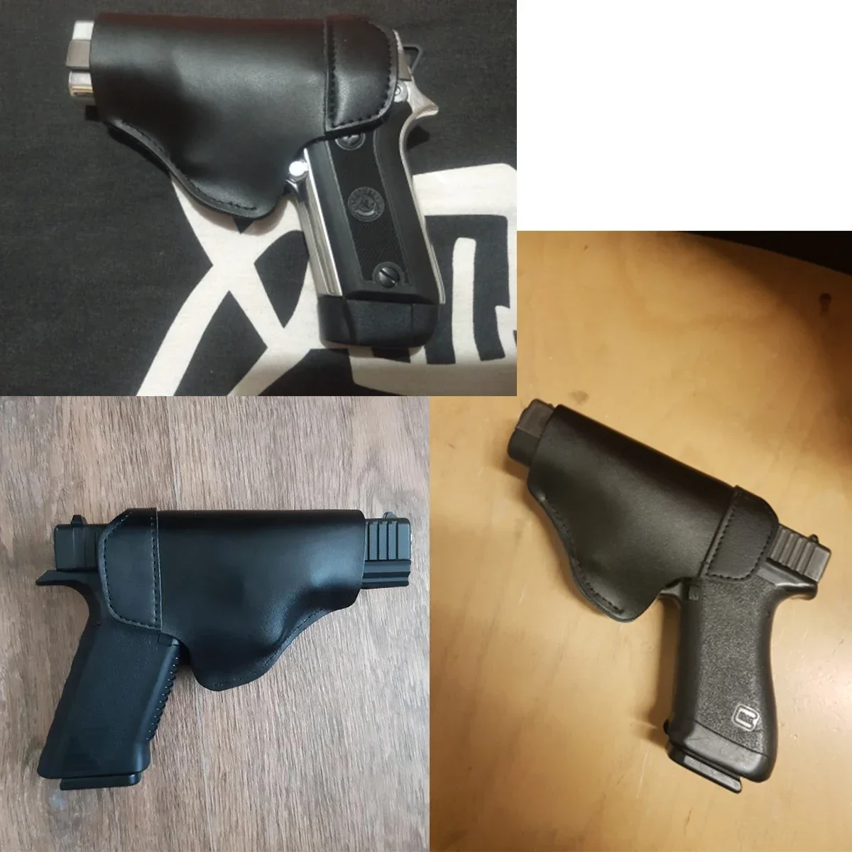 Funda táctica de cuero izquierda derecha para transporte oculto Airsoft I WB pistolas para Gk 17 19 43X 9mm para caza - imagen 2