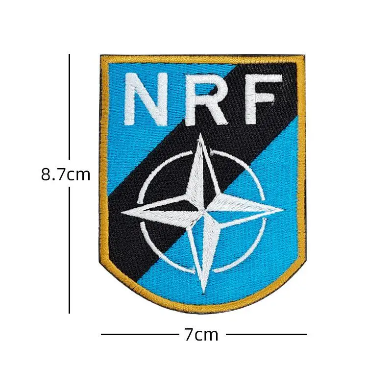Nuevo ventilador militar, brazalete con bandera de Nato-otan NATO, parche bordado 3D, mochila táctica reflectante personalizada Isaf, parche de gancho y bucle - imagen 4