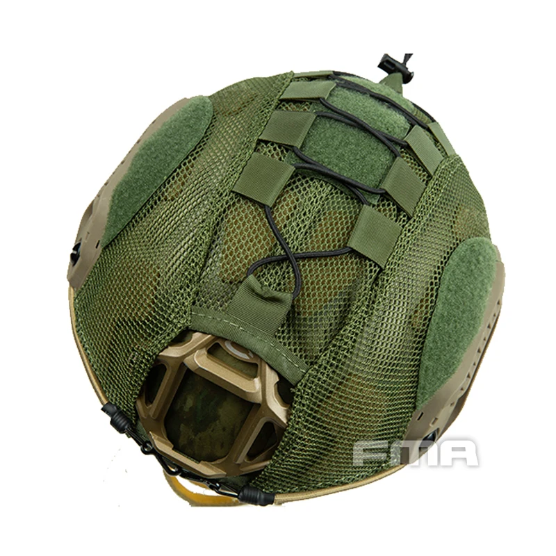 Funda para casco FMA FAST: funda para casco táctico de malla de corte alto con tela de camuflaje con gancho y bucle - imagen 4