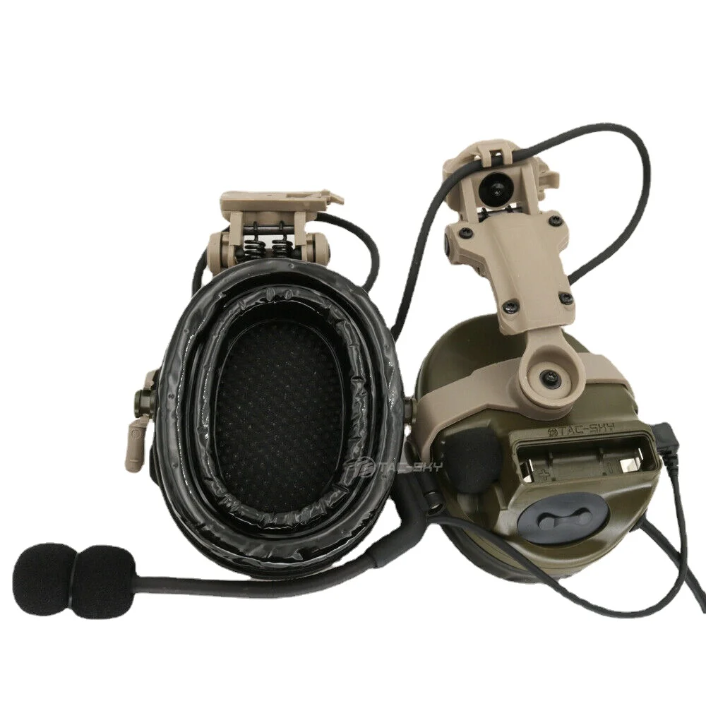 TAC-SKY COMTA III Auriculares de protección auditiva, soporte de montaje en riel ARC - imagen 3