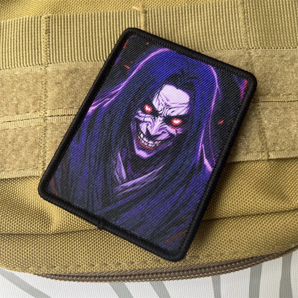 Parches tácticos de moral de payaso enojado para ropa, parche de gancho y bucle impreso, pegatina para mochila militar - imagen 4