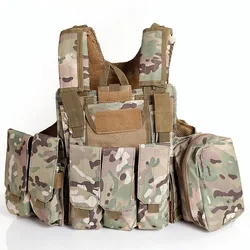 Chaleco táctico MOLLE woodland para entrenamiento