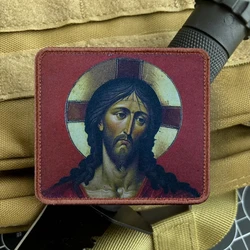 Parche Morale Jesús con Gancho – Insignia Táctica para Equipación