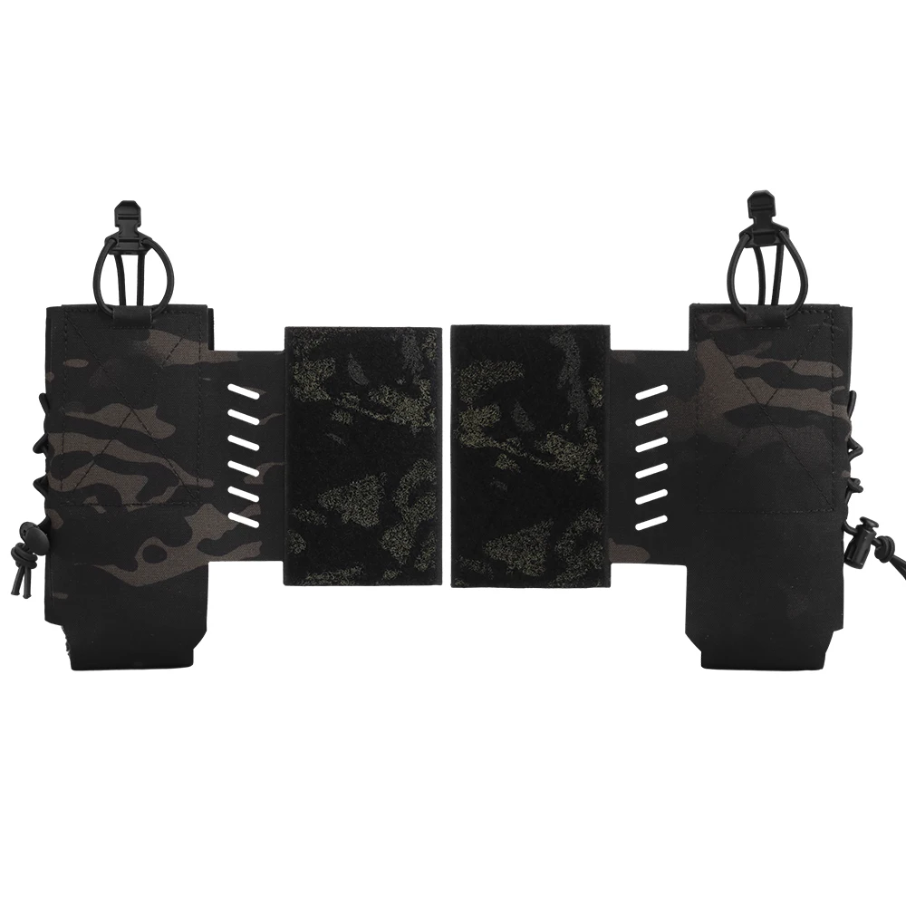 Bolsa de radio táctica AN/PRC148/152/163, almacenamiento de intercomunicador, cuerda elástica, chaleco de caza fijo, equipo de pecho, bolsa lateral