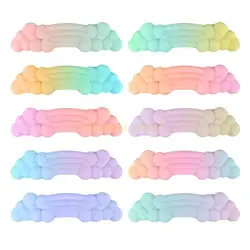 Soporte teclado en forma nube y mouse J1HC Pad Mousepad Anti-Slip Base, perfecta para oficina y mousepad juegos