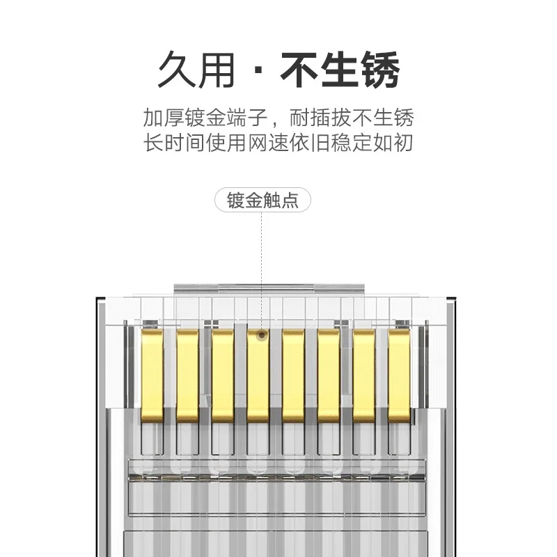 Conector xintylink rj45 cable ethernet de red cat6 enchufe gato 6 8p8c stp rg rj 45 conector macho lan blindado chapado en oro 1,1mm - imagen 3