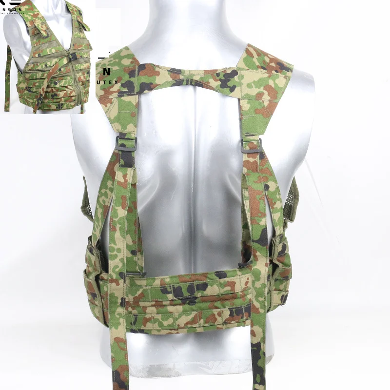 Chaleco táctico, chaleco colgante en el pecho desmontable, chaleco, equipo de protección, equipo de transporte, camuflaje JSDF