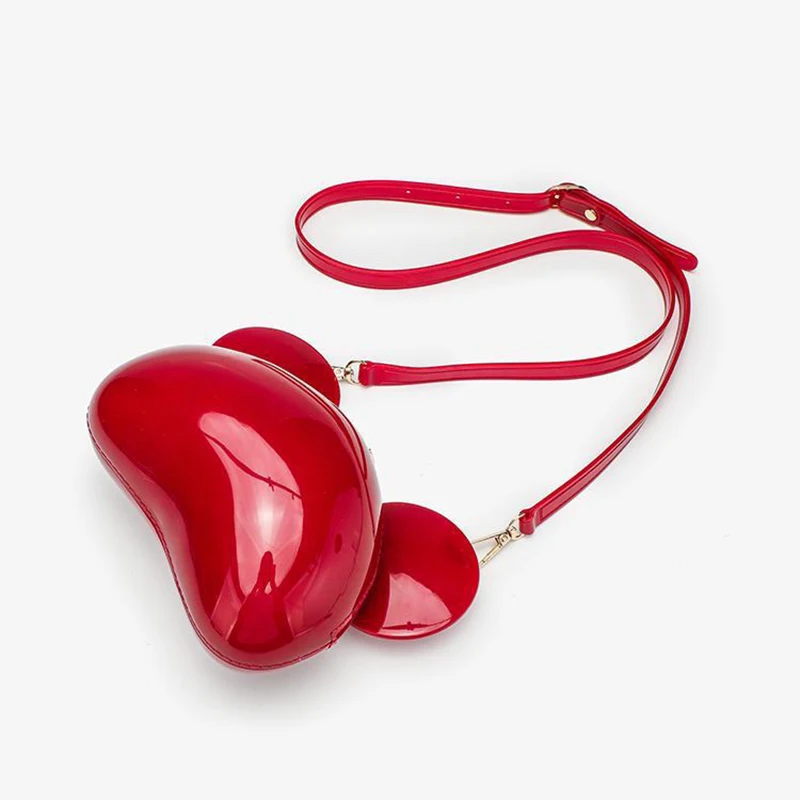 Lawaia, bonitos bolsos cruzados pequeños para mujer, bolso de gelatina de PVC, 1 unidad, 17cm, bolso cruzado elegante para mujer, accesorios de moda - imagen 4