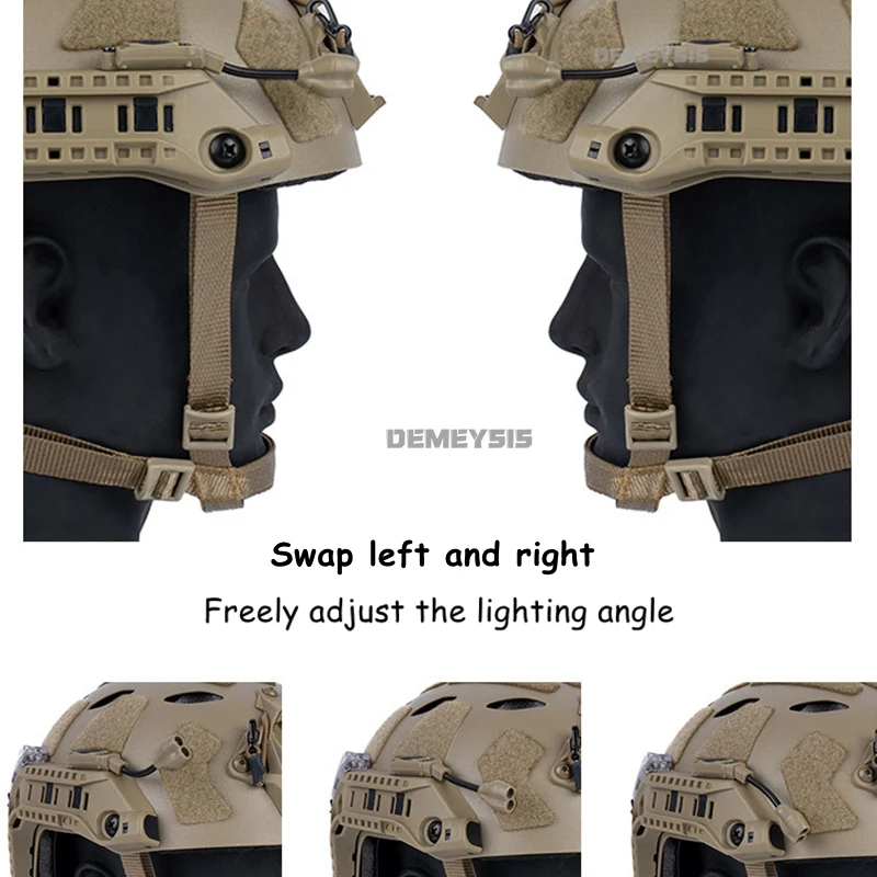 Luz LED para casco táctico, adaptación exclusiva para riel ARC integrado Modular, luz LED roja/IR, accesorios para casco - imagen 5