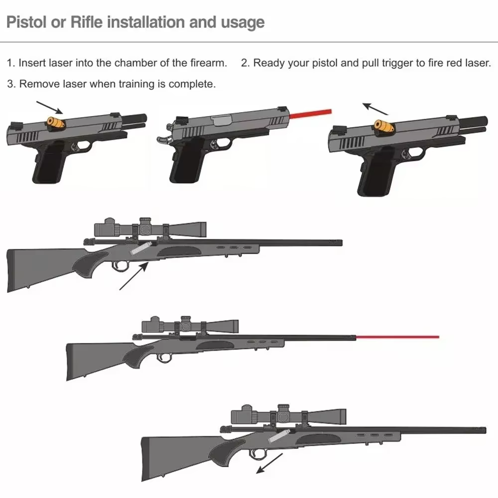 Entrenador láser multicalibre con interruptor trasero para tiro en seco - imagen 3
