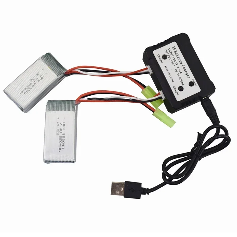 Batería Lipo recargable de 7,4 V, 850mah, 25C, para 9300, 9301E, 9302E, 9303E, 9034E, 9305E, Control remoto, 4WD, coche teledirigido todoterreno de alta velocidad - imagen 4