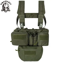 CS Match Wargame TCM Chest Rig Airsoft chaleco táctico paquete de engranajes revista bolsa funda sistema Molle cintura hombres chaleco de nailon