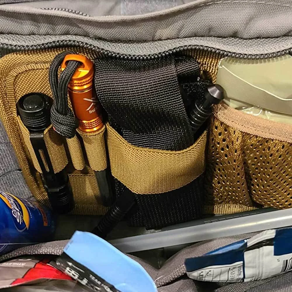 Panel organizador de inserción Modular, bolsa de administración de utilidad, sujetadores de gancho, soporte para llaves, bolsa táctica de nailon de malla, accesorios de caza - imagen 5