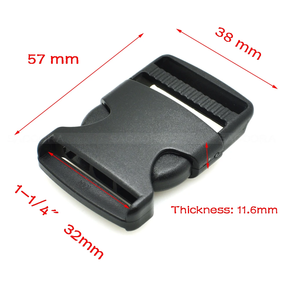 Hebilla de separación interior y arqueada de plástico para correas de mochila, hebilla para bolsa de deportes al aire libre, accesorios de hebilla de viaje - imagen 4