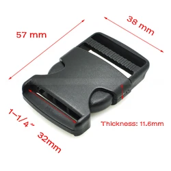 Hebilla plástica arqueada para correas de mochila y bolsa outdoor