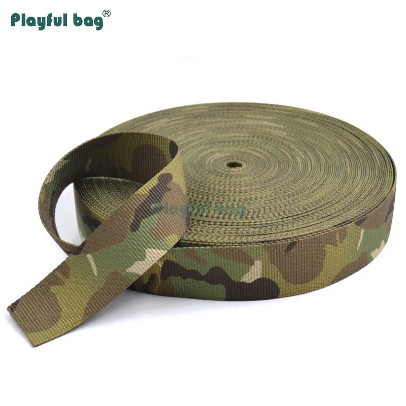 Correa de nailon de camuflaje de 25, 38 y 50MM, 1,4 MM de grosor, chaleco táctico, mochila, accesorios de bricolaje, ropa para fanáticos militares, tela NA20 - imagen 4