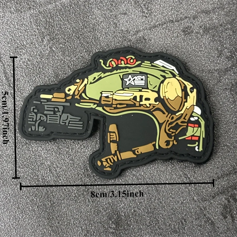 Parche de PVC 3D para casco táctico para ropa, insignia de moral, gancho, brazalete del ejército, parches militares, pegatinas para mochila - imagen 5