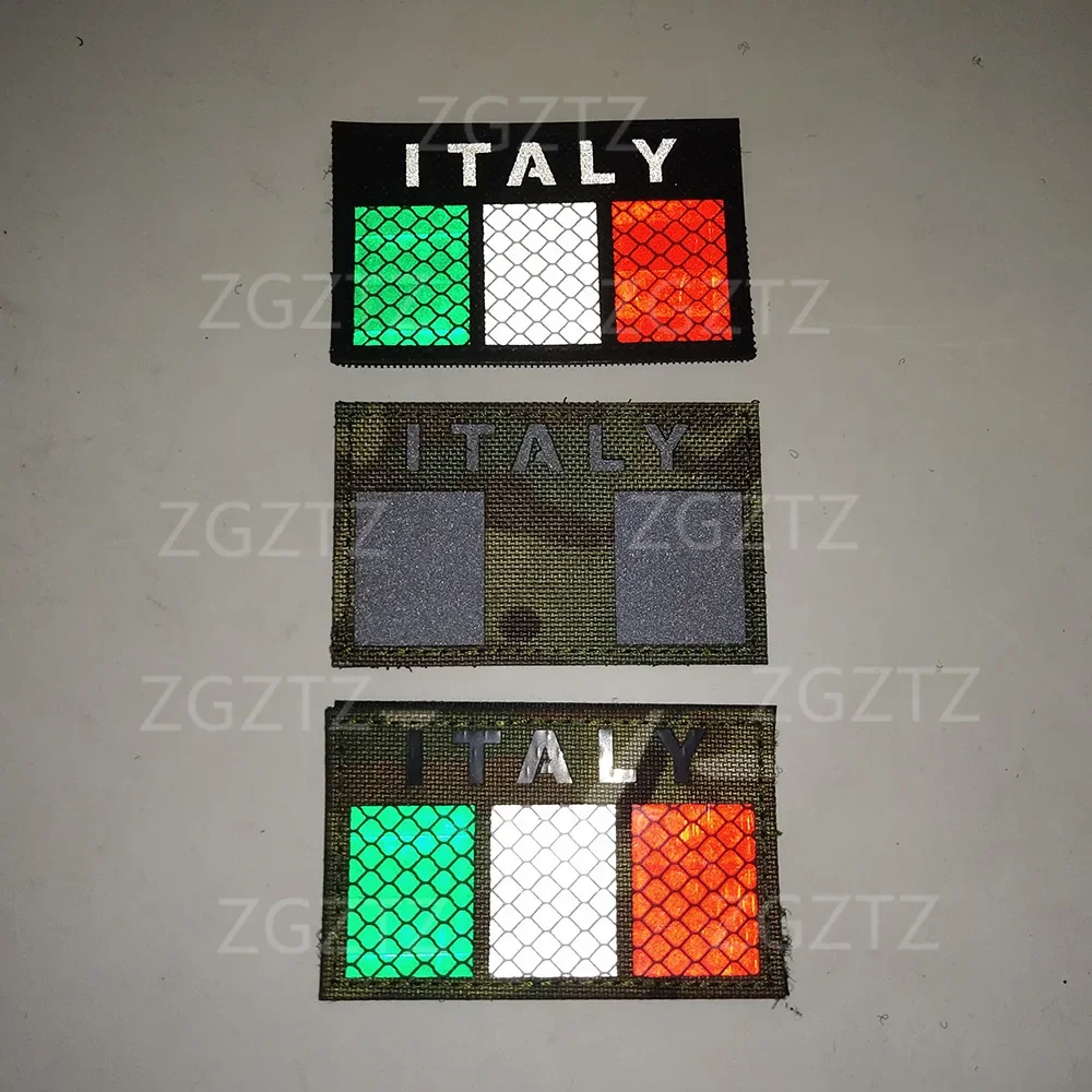 Parche italiano con bandera bordada, brazalete reflectante de Italia, insignia, parche para ropa, gancho bordado, bucle militar de Italia G.I.S - imagen 5