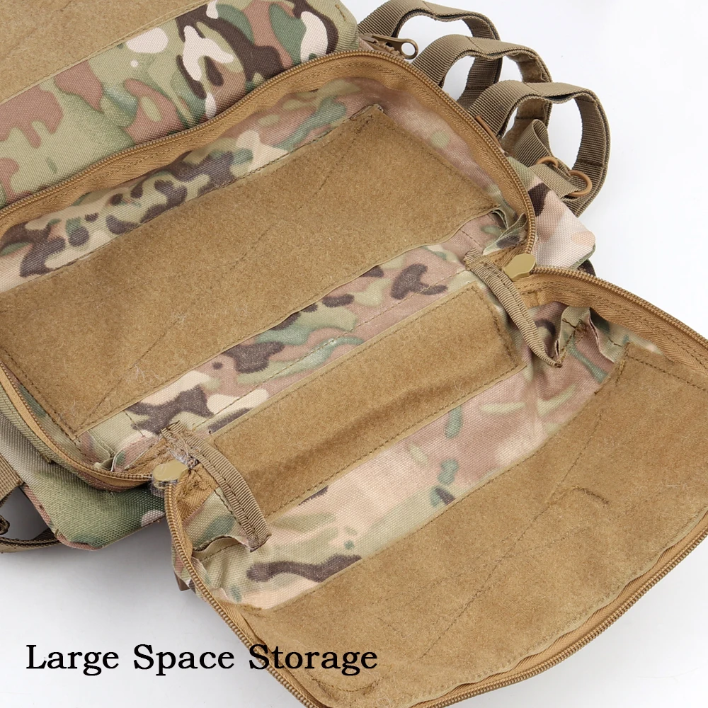 Bolsa de caza con Panel táctico con cremallera, bolsa con cremallera, 8 portadores de placa Molle Airsoft de nailon ligero para chaleco JPC 2,0 - imagen 5