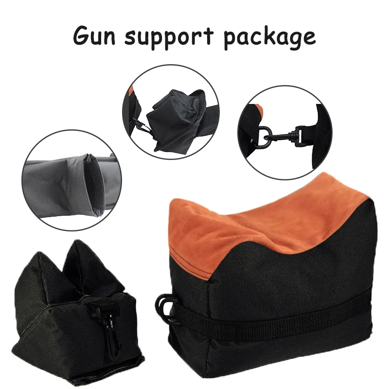 Bolsa de arena táctica, bolsa delantera y trasera, soporte para Rifle sin bolsa de francotirador de arena, soporte para objetivo, accesorios para pistola Airsoft de caza
