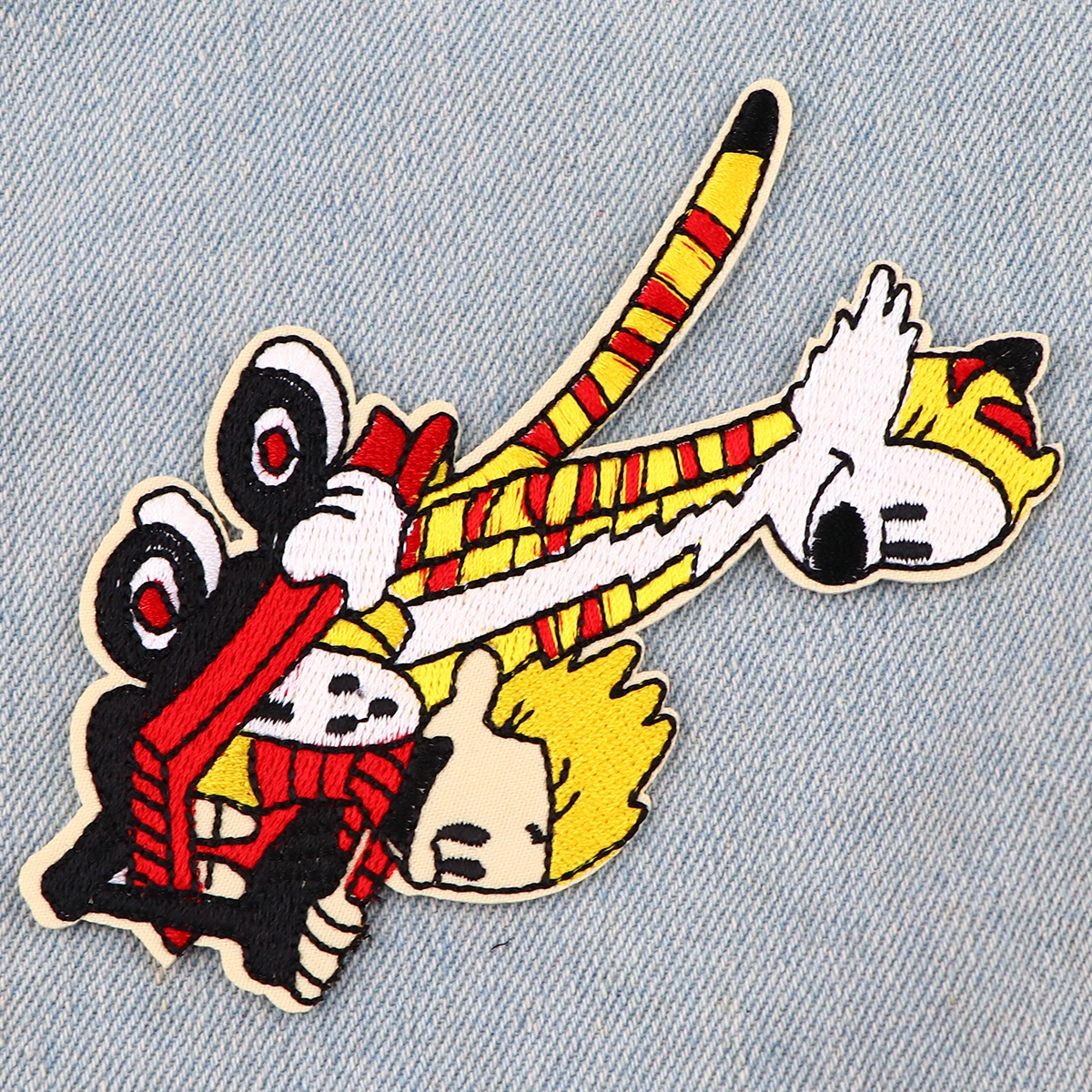 Parches bordados de tigre para ropa, pegatinas para planchar en la ropa, dibujos animados de animales, DIY - imagen 4