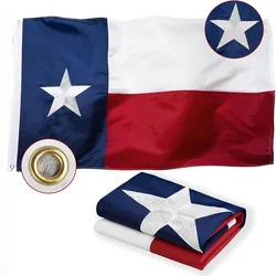 Bandera de Texas exterior en nailon con estrellas y ojales de latón