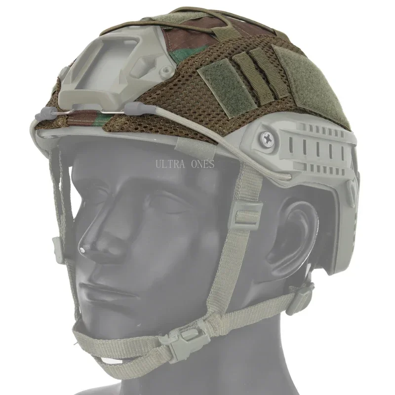 Cubierta táctica para casco de combate CS Wargame, cascos deportivos, cubierta de camuflaje para casco rápido, cascos de caza al aire libre, tela - imagen 5