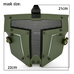Máscara táctica facial integral para Airsoft con casco compatible