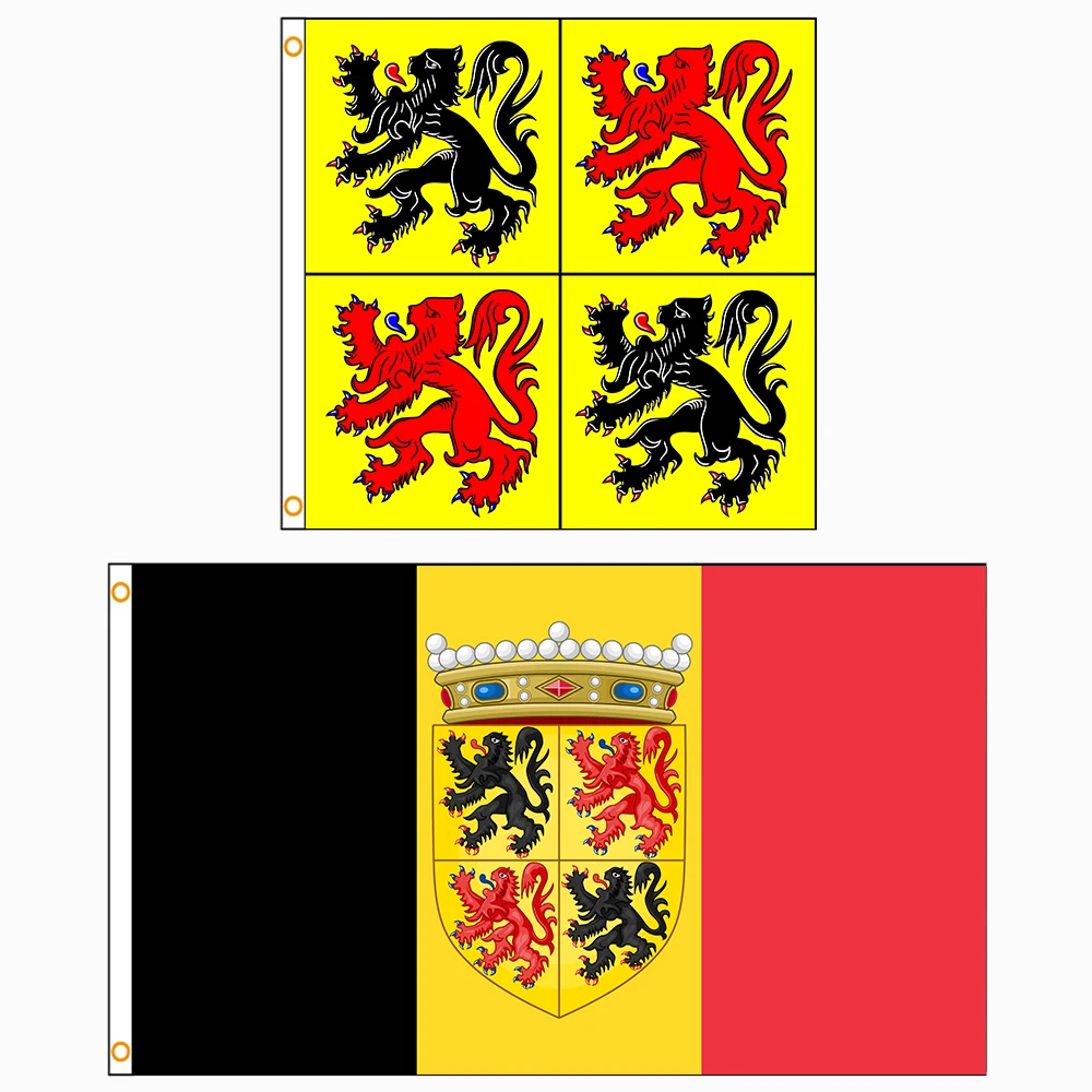 Bandera Hainaut de 90x150cm, cartel impreso de poliéster de Bélgica, decoración, tapiz, bandera - imagen 2