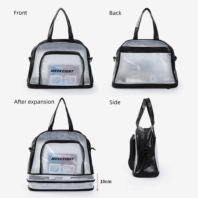 Bolsa de playa para natación, bolso de hombro transparente de PVC para navegación a la deriva, surf, bolsillo para zapatos, bolso de viaje al aire libre, paquete deportivo seco y húmedo - imagen 5