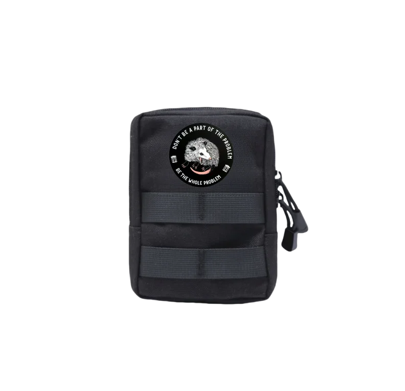 No sea una parte del problema, parches impresos de ratón, gancho y bucle, insignia de moral táctica, pegatina de decoración de mochila - imagen 3