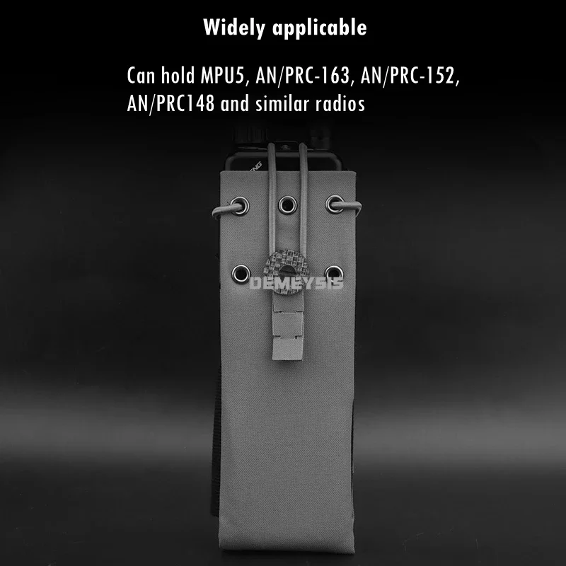 Bolsa táctica Universal Molle para Radio, bolsa para Walkie Talkie para caza, combate, juego de guerra, para MPU5 PRC-163 152 148 - imagen 4