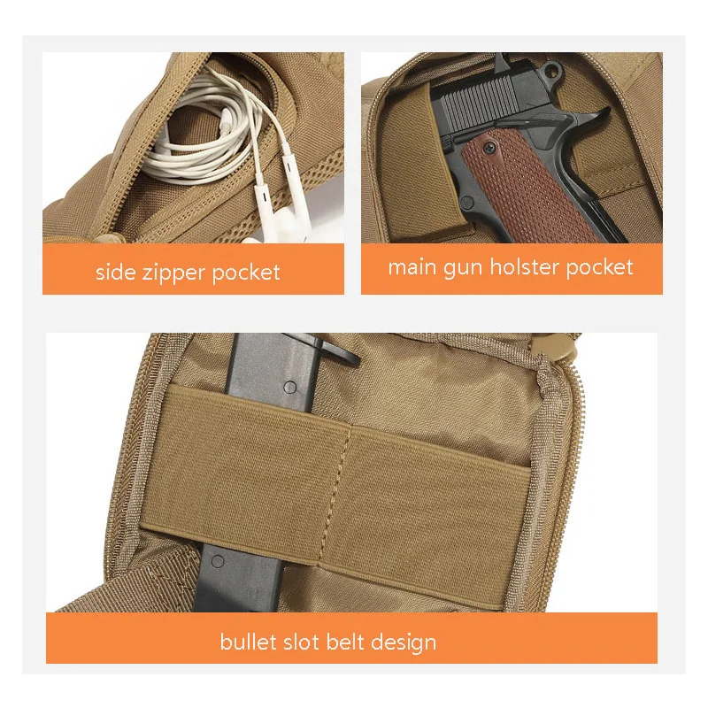 Riñonera táctica de caza, bolsa de cintura, pecho, hombro, Camping, pesca, bicicleta - imagen 4