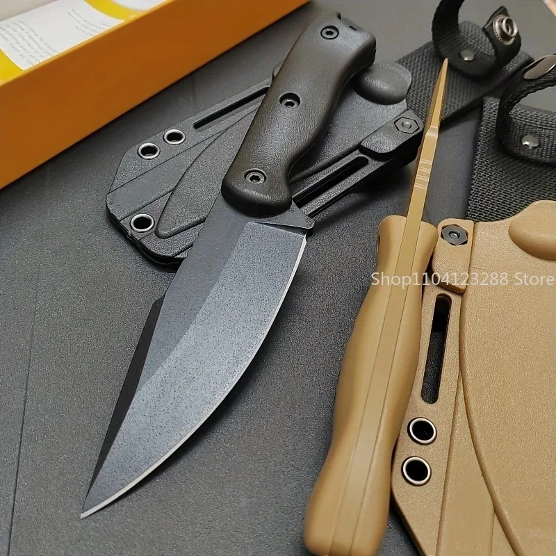Cuchillo recto BK18, hoja D2, mango de fibra corrugada de nailon, cuchillo de alta dureza, cuchillo portátil para la naturaleza, cuchillo recto para exteriores - imagen 3