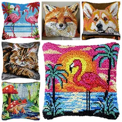 Kit gancho de pestillo – alfombra bosque animales hilos lana ecológica