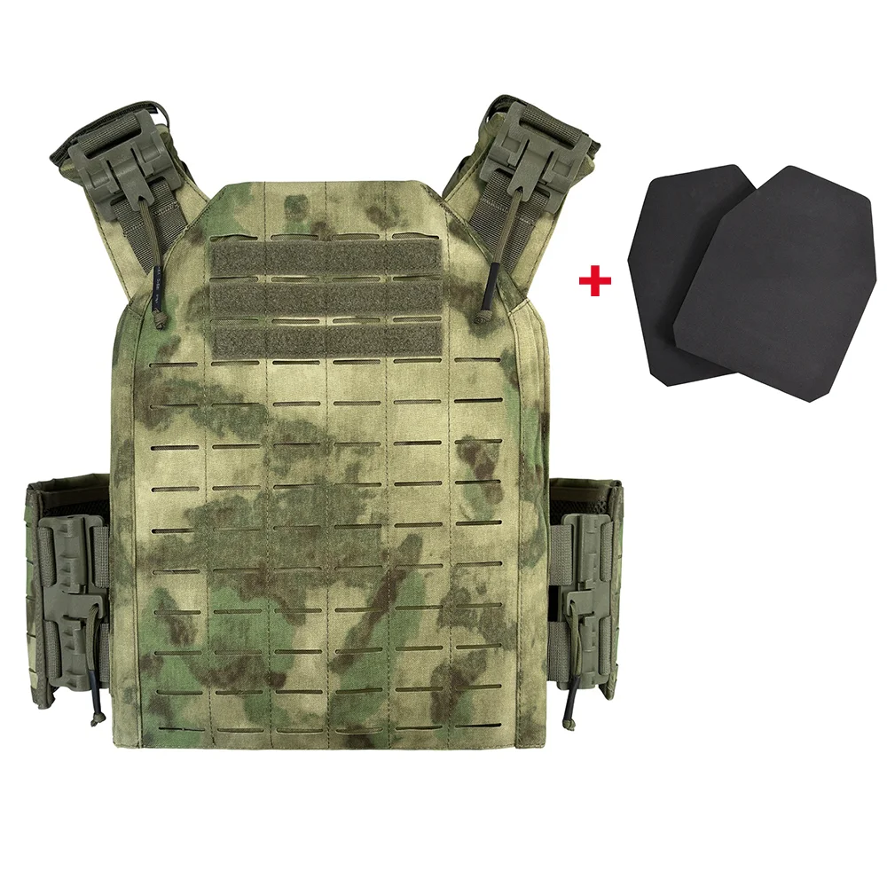 UNIONTAC-portador de placa de nailon 1000D, chaleco táctico para exteriores, chaleco MOLLE protector ajustable para caza, insertos de espuma EVA * 2 - imagen 4